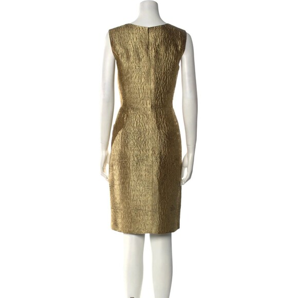 Oscar De La Renta Metallic Sleeveless Dress Size: M | US 6 - Picture 7 of 7